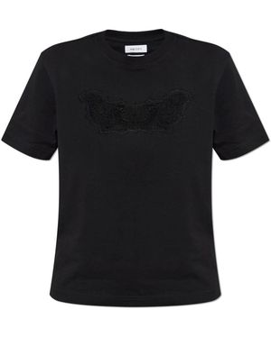 McQueen Tops ,Zwart ,Katoen Oversized T-Shirt Van Katoen