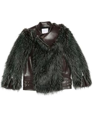 Sacai Faux Fur & Shearling Jackets - Black