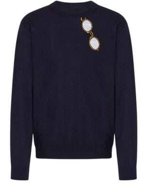 Moschino Round-Neck Knitwear - Blue