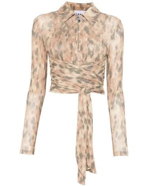 Ganni Shirts - Natural