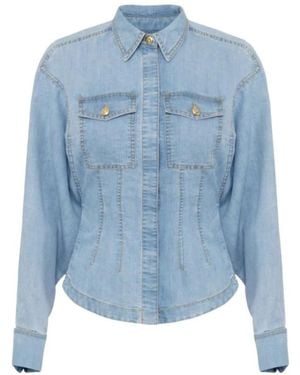Elisabetta Franchi Denim Jackets - Blue