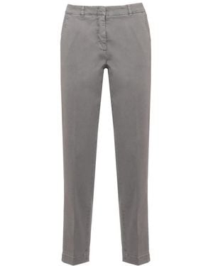 Peserico Rechte Broek - Grijs