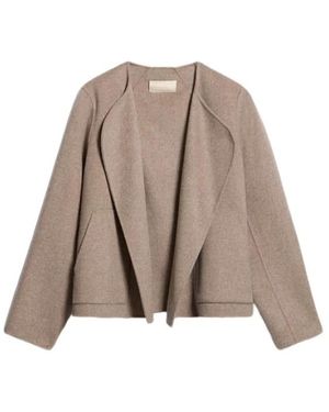 Vanessa Bruno Taupebeige Wollen Jas - Bruin