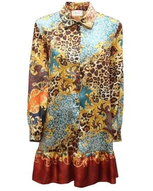 ViCOLO Abito Chemisier Wo Dress - Mehrfarbig