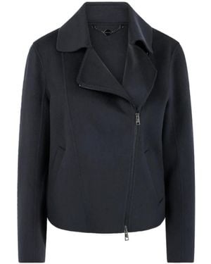 Marc Cain Woll-Bikerjacke - Blau