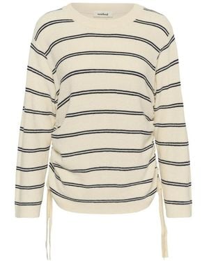 Soaked In Luxury Rundhals-Strickpullover - Weiß