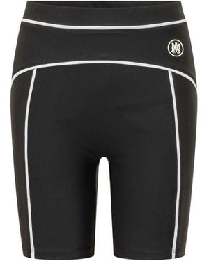 Amiri Fitness ,Zwart ,Leer Slim Cycling Shorts
