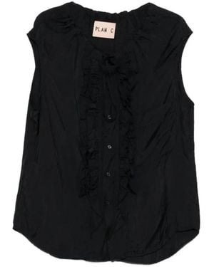 Plan C Sleeveless Tops - Negro