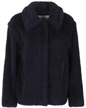 Max Mara Faux Fur & Shearling Jacken - Blau