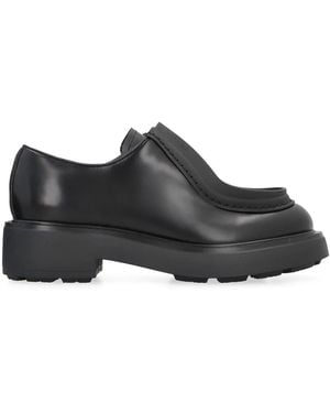 Prada Stilvolle Leder Schnürschuhe - Schwarz