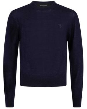 DSquared² Round-Neck Knitwear - Blue