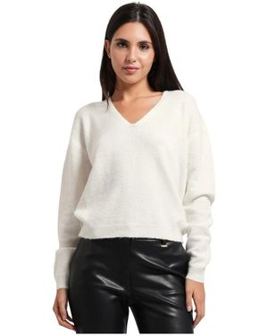 Fracomina V-Neck Knitwear - Blanco
