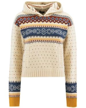 Etro Truien & Vesten ,Wol Wollen Hoodie - Wit