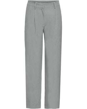 Ichi Straight Trousers - Gris