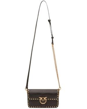 Pinko Tassen ,Zwart ,Nylon 107345 A2Jg Crossbody Bag - Wit