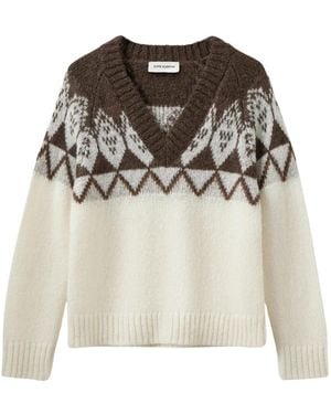 Sofie Schnoor Truien & Vesten ,Wit ,Wol Allegrasw V-Neck Gebreide Trui