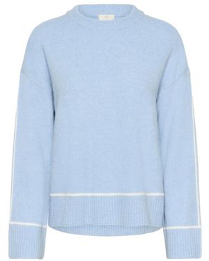 Kaffe Round-Neck Knitwear - Blu