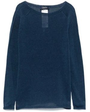 Max Mara Round-Neck Knitwear - Bleu