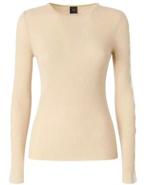 Pinko Round-Neck Knitwear - Neutro