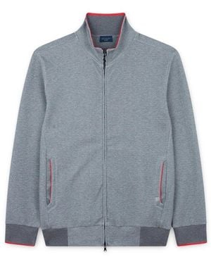 Paul & Shark Hochwertiger Fleece-Sweatshirt Mit Kontrastbesätzen - Blau