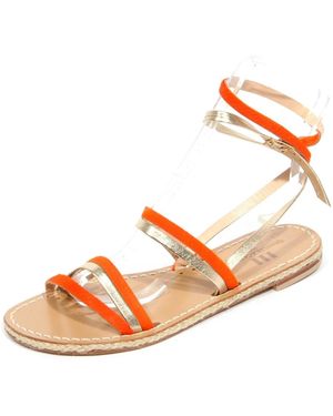Emanuela Caruso Capri Sandale Handgefertigt - Orange