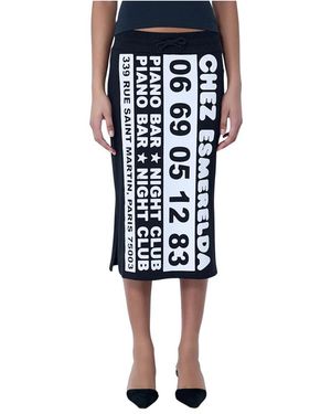 VAQUERA Midi Skirts - Negro