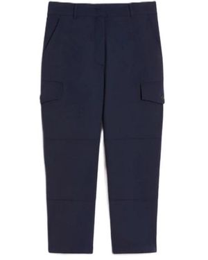 Weekend by Maxmara Straight Trousers - Azul