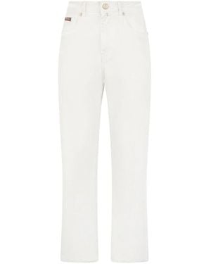 Billionaire Jeans ,Denim Straight Cut Jeans Bb Monogram - Wit
