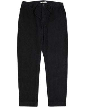 Kestin Marineblaue cordhose mit schmalem schnitt - Schwarz