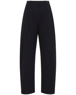Studio Nicholson Broeken ,Zwart ,Katoen Sperro Double Pleat Broek - Blauw