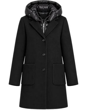 Marella Single-Breasted Coats - Negro