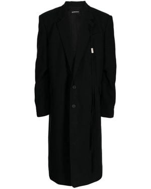 Ann Demeulemeester Single-Breasted Coats - Black