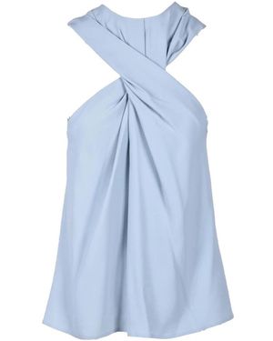 Erika Cavallini Semi Couture Sleeveless Tops - Blue