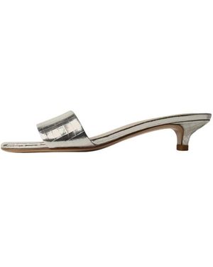 L37 Heeled Mules - Blanc