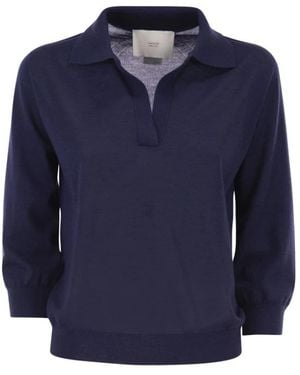Vanisé Cashmere Silk Polo - Blau