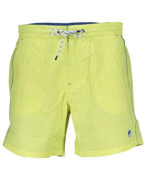 North Sails Badmode ,Groen ,Polyester Verde Polyester Zwembroek - Geel