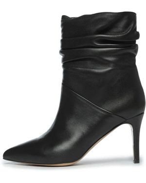 CESARE GASPARI Gerüschte Leder-Stiefeletten - Schwarz
