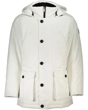 HUGO Elegante giacca bianca osiass con cappuccio staccabile - Bianco