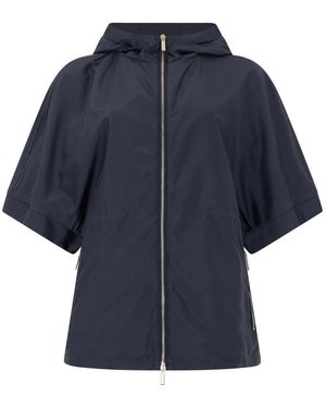 Moorer Jassen ,Blauw ,Polyester Jas Met Kimonomouwen