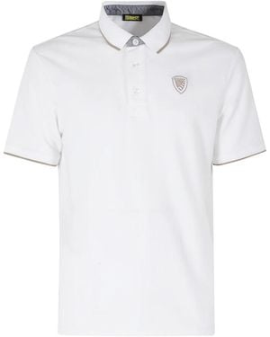 Blauer Polo Shirts - White