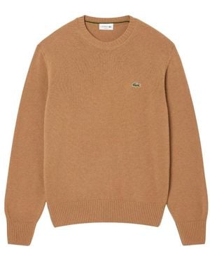 Lacoste Round-Neck Knitwear - Brown