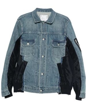 Sacai Denim Jackets - Blue