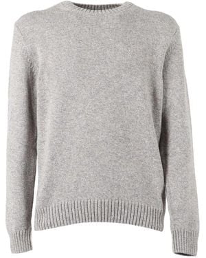 Slowear Giro Trui Met Ronde Hals - Grijs