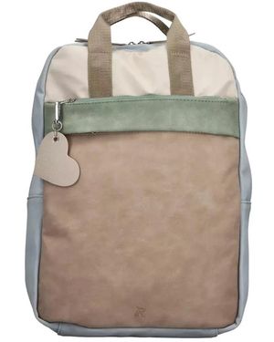 Rieker Kompakter Zweifarbiger Rucksack - Natur