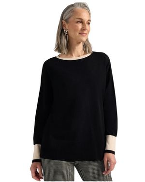 Elena Miro Round-Neck Knitwear - Negro