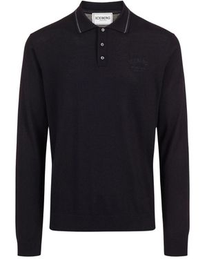 Iceberg V-Neck Knitwear - Bleu