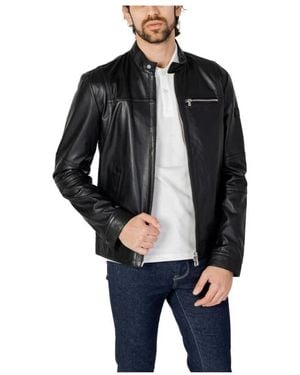 Peuterey Leather Jackets - Black