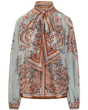 Zimmermann Overhemden ,Veelkleurig ,Aster Strikblouse - Bruin