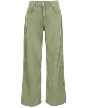 ICON DENIM Wide Jeans - Verde