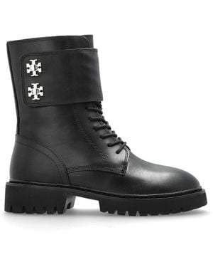 Tory Burch Lace-Up Boots - Black